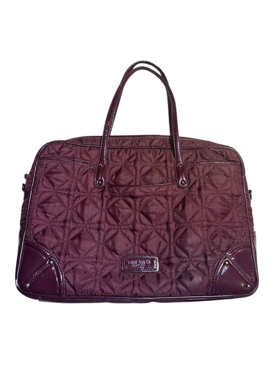 Nine West Handbags - Nine West Laptop Tote Plum Purple Burgundy Quilted Diamond pattern 100% Nylon